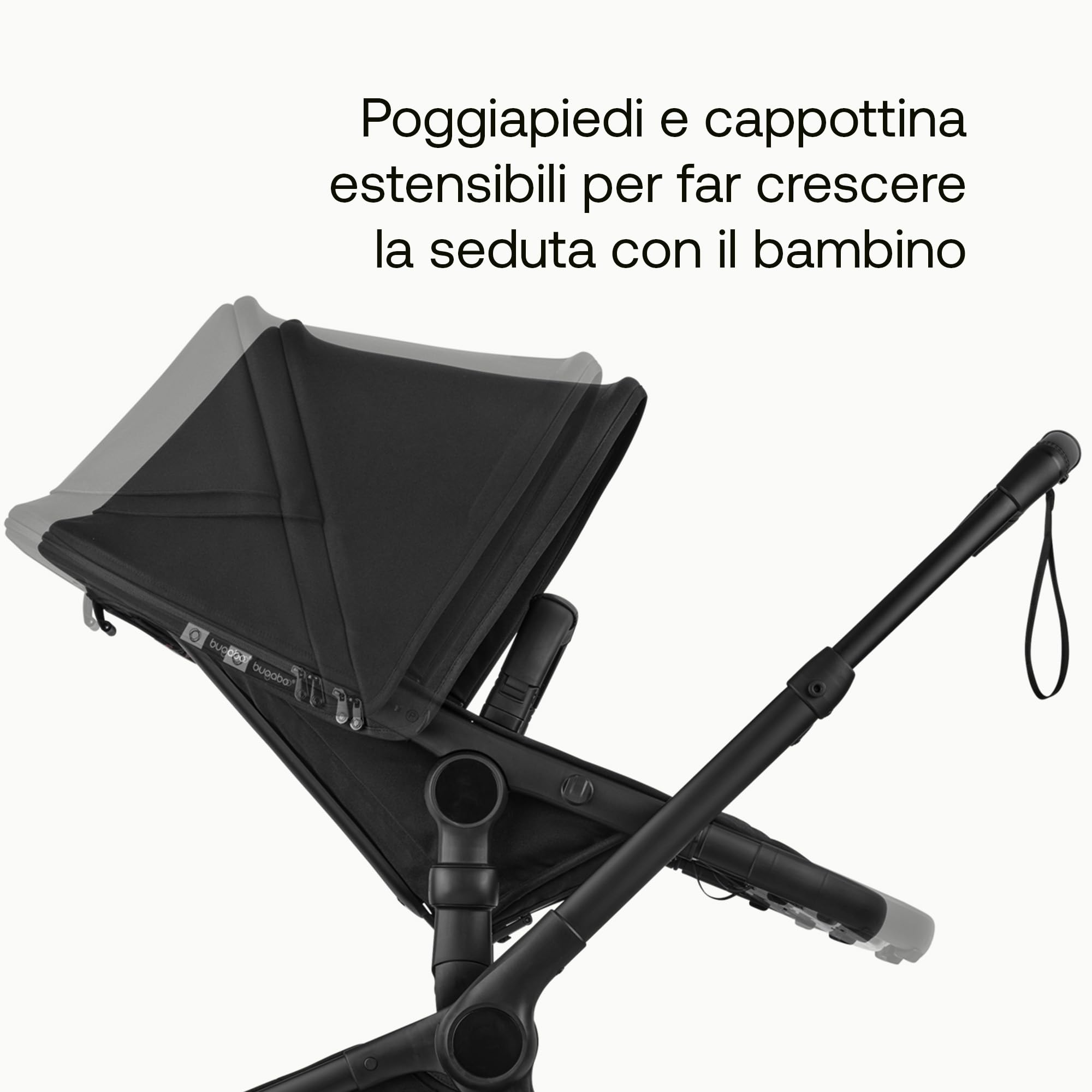 Bugaboo Fox 5 Renew, Passeggino Multi-Terreno 2 in 1 per Bambini, Chiusura Facile, Navicella Spaziosa, Seduta da Bambino Estensibile, Telaio Nero e Cappottina Forest Green