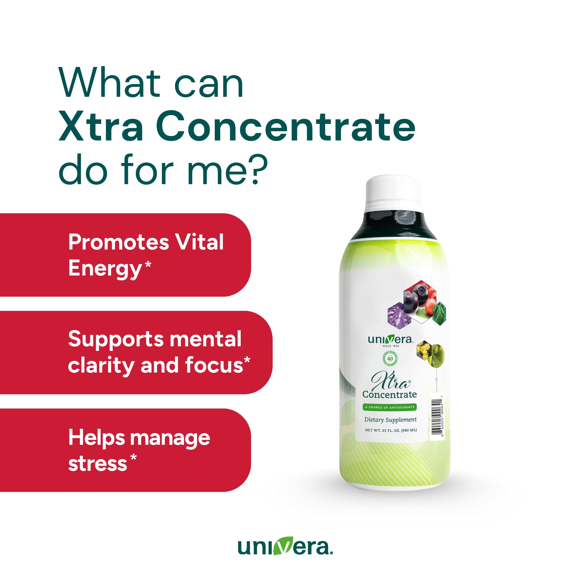 Xtra Concentrate, Vitamin B Complex, Vital Energy, 15 All-Natural Ingredients, Supports Stress Management and Joint Health, Enhanced Antioxidant Protection, Liquid, 30-Day Supply, 33oz Bottle — Amazon image 3