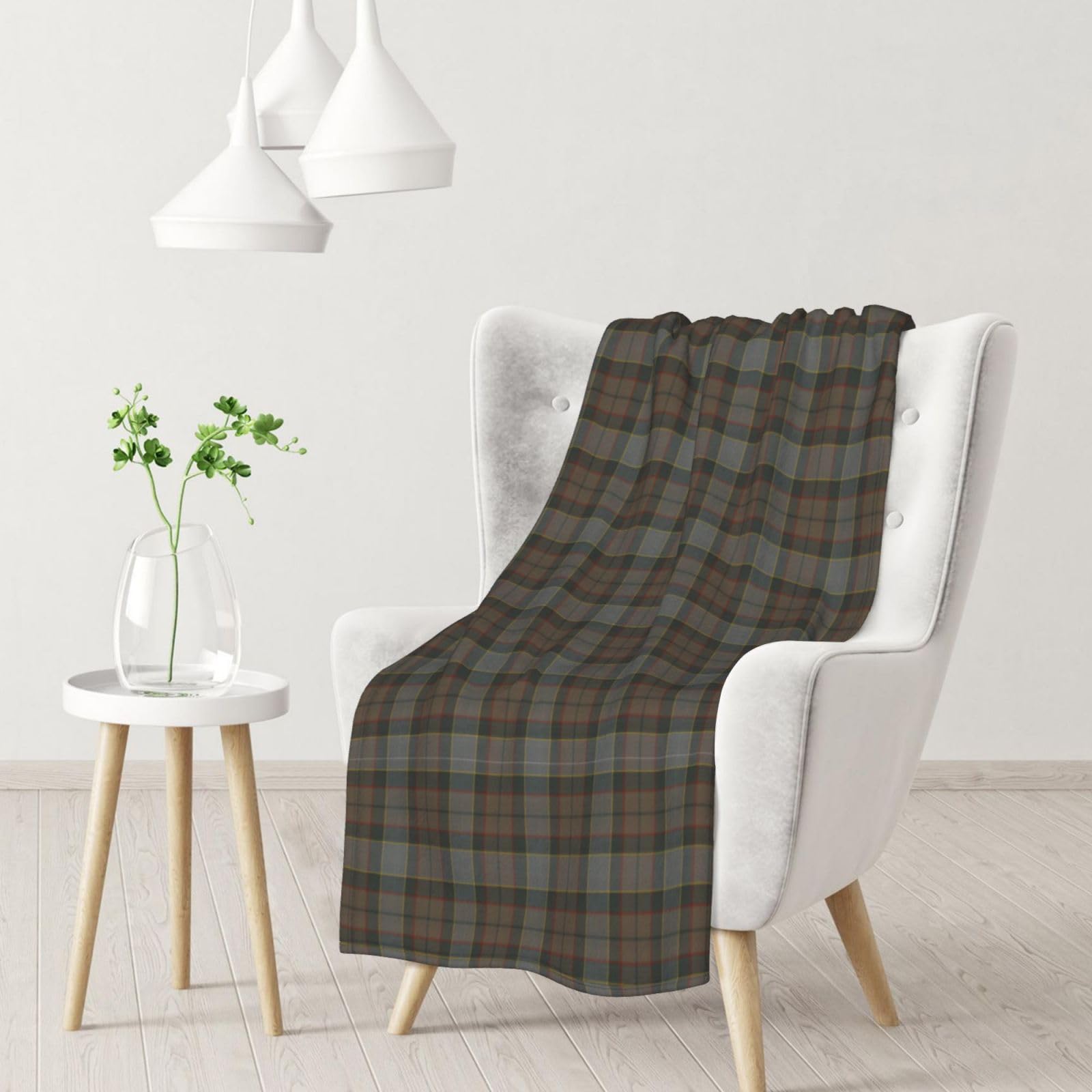 Blanket,Warm Flannel Blanket Throw/Blanket Bed Throw for Sofa Office 102X 76 cm,Outlander Fraser Tartan