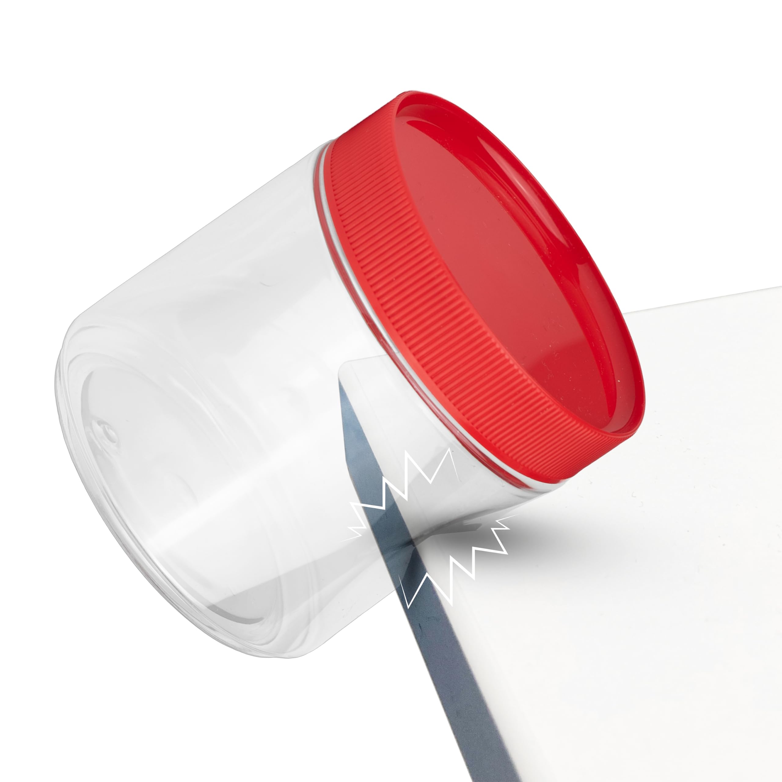 Barattoli Rotondi TOX Da 500ml Con Tappo A Vite - 4 Pezzi, In Plastica PET, Per Officina O Hobby