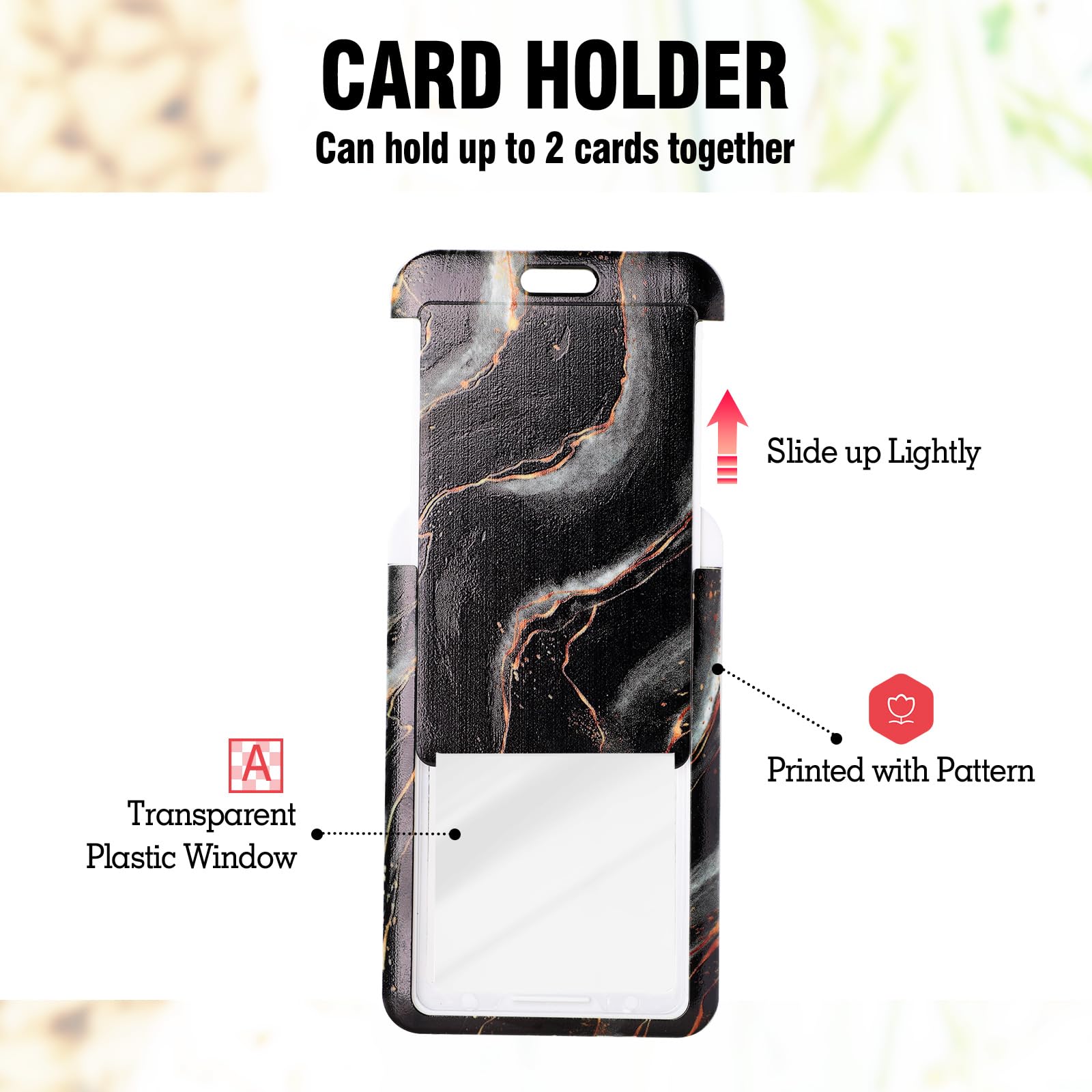 Paquete De 2 Portatarjetas Y Carrete Retráctil Resistente, Soportes Para Tarjetas De