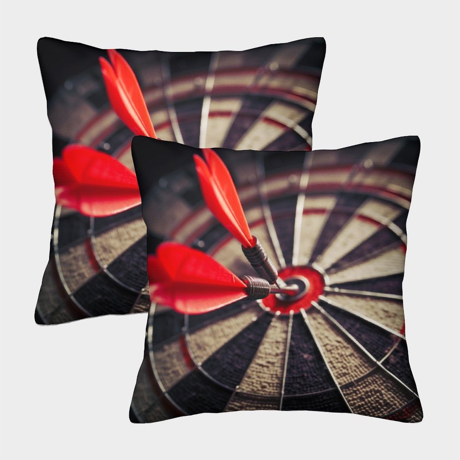 MEFESE 3D Printed Archery Throw Pillow Covers Target Practice Square Throw Pillow Garden Cushion Super Soft Pack of 2 Home Decor for Sofa Bedroom 50x50cm