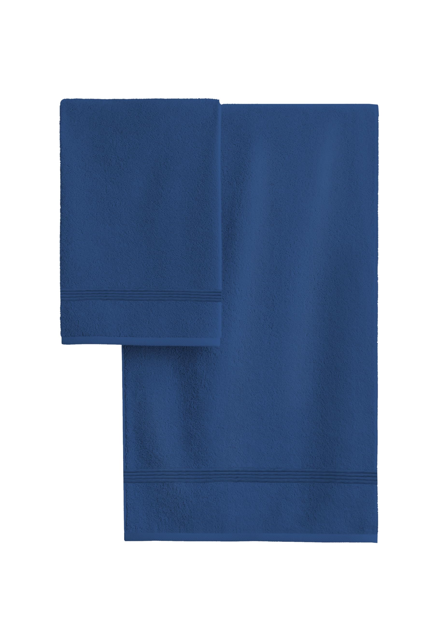 Julie Julsen® Set 2 Asciugamani Biologici Per Sauna - 80x200 Cm, Blu Reale, Morbidi E Assorbenti - 2