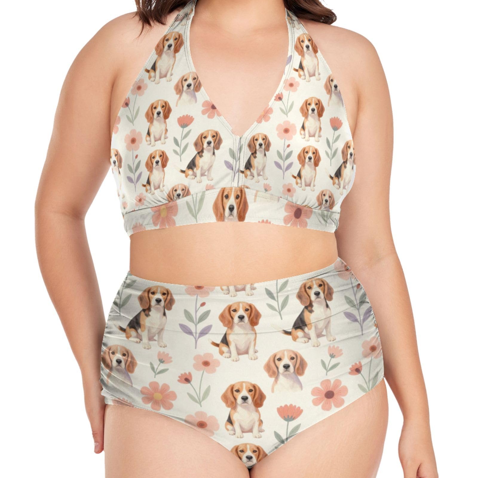 FRODOTGV Curvy Maillot de bain deux pièces pour femme L-4XL