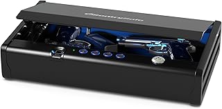 SentrySafe Biometric Gun Safe for Handguns, Fingerprint Gun Safe with Interior Light, 2 Handgun Capacity, Firearm Storage with Bolt Down Kit, QAP2BLX