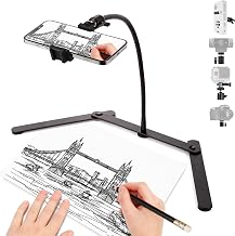 Overhead Phone Mount,Foldable Gooseneck Phone Holder,Overhead Tripod for iPhone, Webcam, Gopro, Pico Projector, Phone Stand for Recording, Live Streaming, Online Teaching