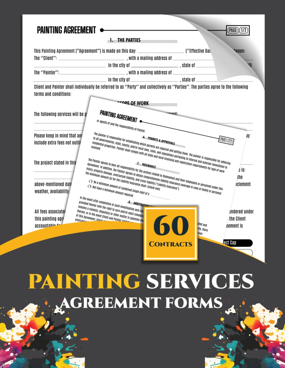 Painting Services Agreement Forms: Contractor Contract Between Painter & Client | 60+ Forms, 120 Single-Sided Pages