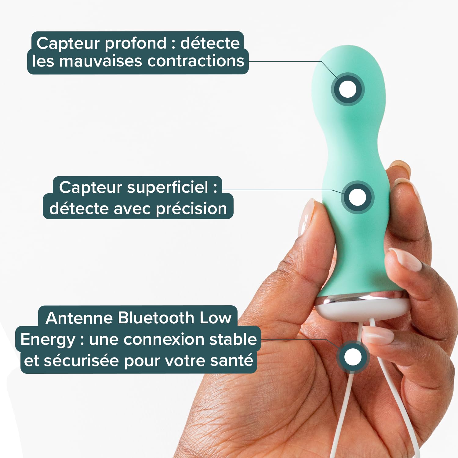 Perifit Care Sonde de Rééducation Périnéale avec App – Exercices Kegel Femme avec Biofeedback Médical pour Incontinence & Récupération Post-Partum – Dispositif Médical CE