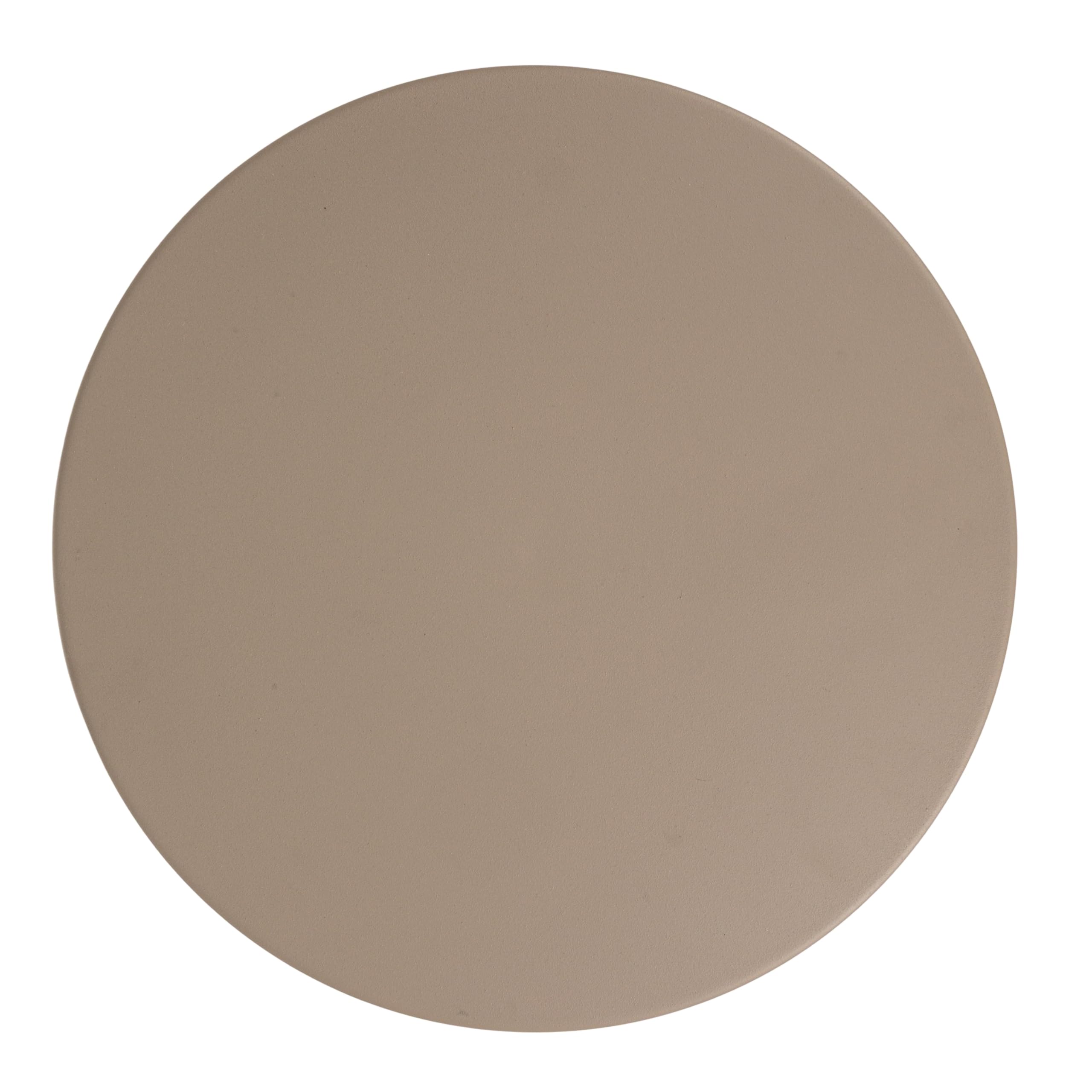 Creative Co-Op Pleated Metal Side Table, Beige
