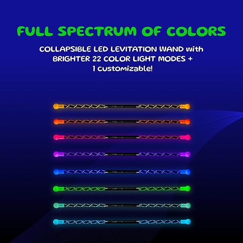 Miniatura 6 de Glow.0 Varita mágica plegable LED de levitación  Varita flotante recargable por USB  Varita de luz LED con 22 modos de luz de color  Varita de