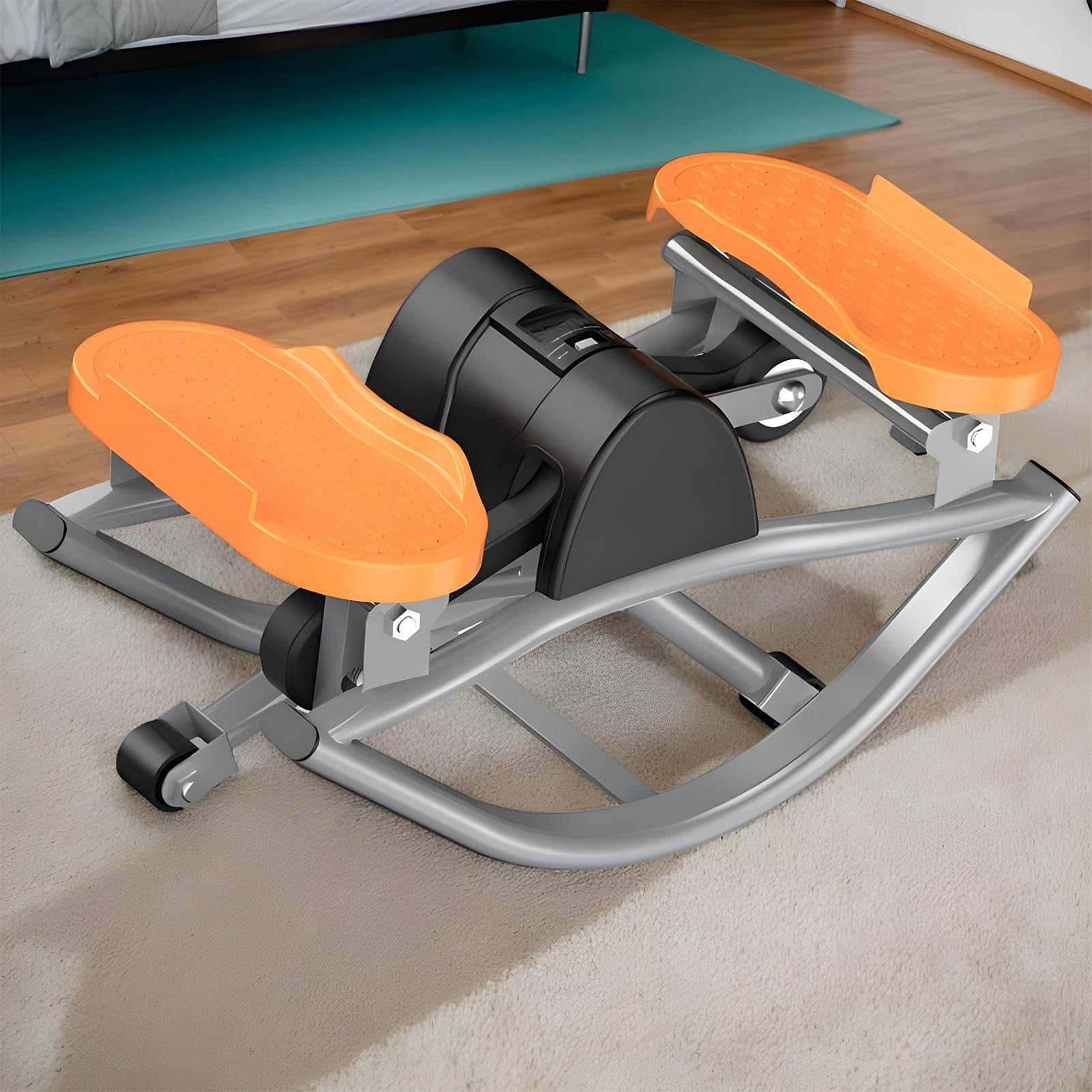 Stepper per allenamento a casa, attrezzatura per il fitness, portatile, per ginocchia, articolazioni, gambe, glutei, addominali, compatto e salvaspazio, ideale per uomini e donne, per ufficio
