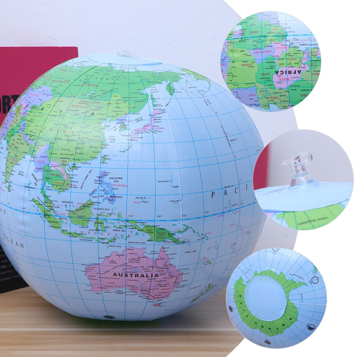 Artibetter Palloni da Spiaggia Gonfiabili a Forma di Globo 8 Pezzi in Pvc Sicuro 30 Cm per Piscina e Spiaggia Giocattolo Estivo Galleggiante per Feste e Attività Outdoor