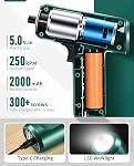 4V Cordless Screwdriver, Power Electric Screwdriver with LCD Screen Display, Rechargeable Tool Set with 15Pcs Driver Bits