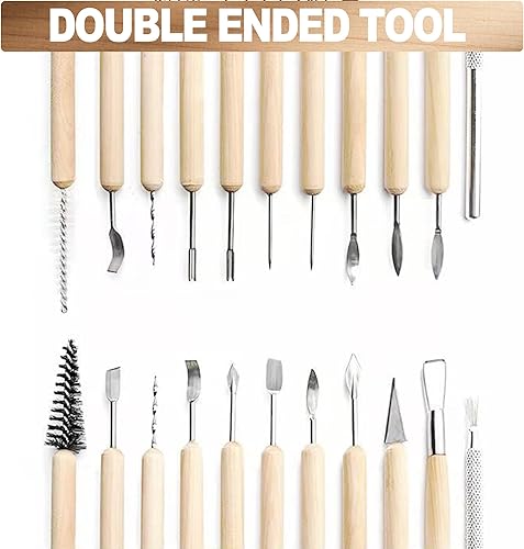 Miniatura 6 de LINPHCEY Juego de herramientas de escultura de arcilla de 11 piezas, perfecto para modelado de polímero al aire seco, arcilla, principiantes y