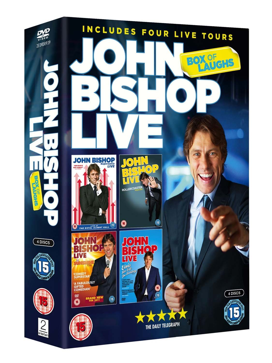 John Bishop Live Box Set DVD Sealed 4 Disc Box Of Laughs Stand Up Comedy