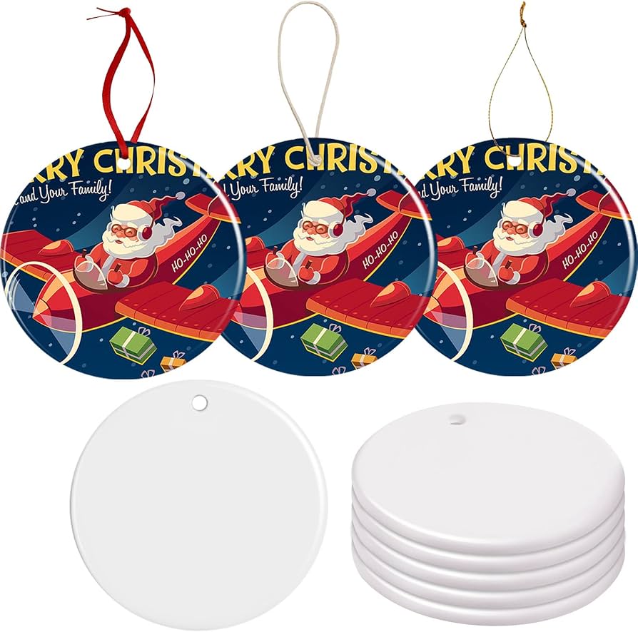  Ceramic Sublimation Ornaments Blank Christmas