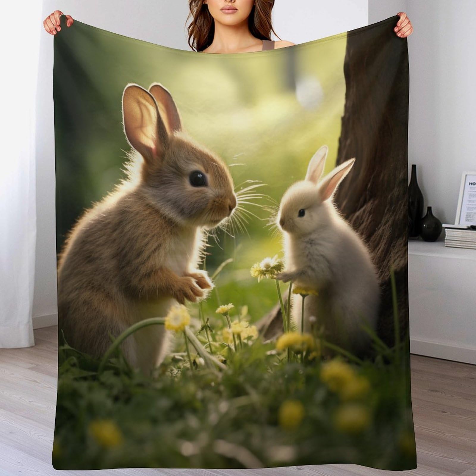 Couverture écureuil en flannel douce pour vos soirées cocooning sur le canapé 180x200