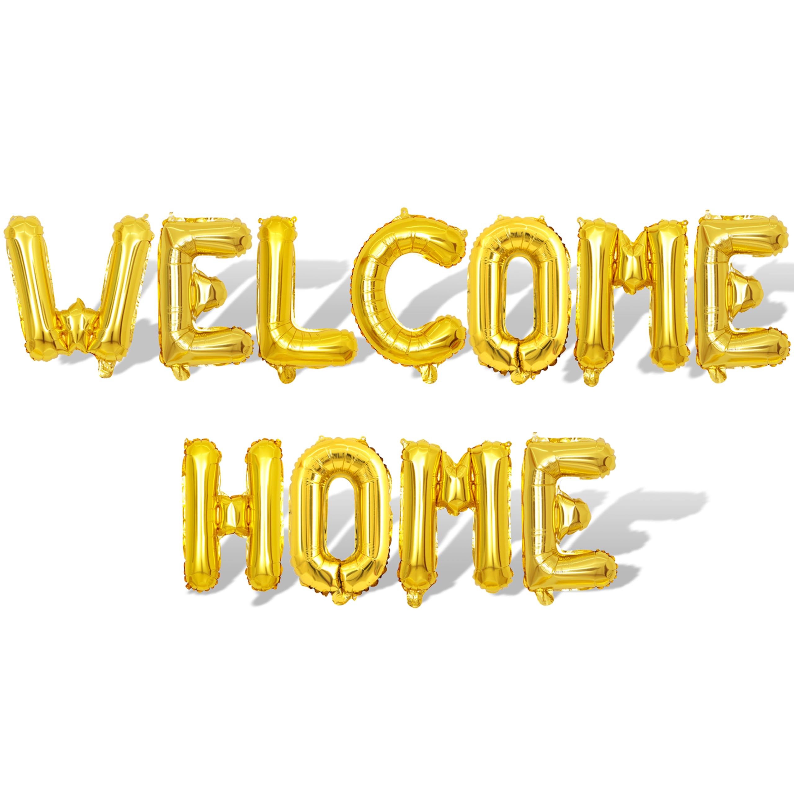 Photo 1 of 2 Set 22Pcs Gold WELCOME HOME Letter Balloons 16in Balloon Foil Letter Decorations Party Decor Gold Letter Balloons WELCOME HOME Party Supplies