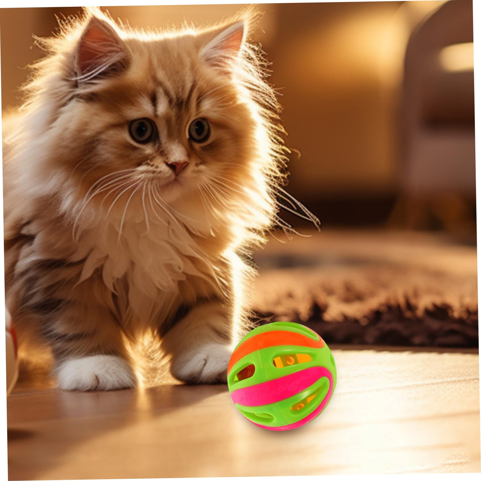 minkissy 30 katzenspielzeug Interactive cat Toy Katzen zubehör klocke katzenkugel Ball für Katzen knete zubehör Spielzeug für Haustiere Katzenglocke Ballspielzeug Kürbis Katzenball