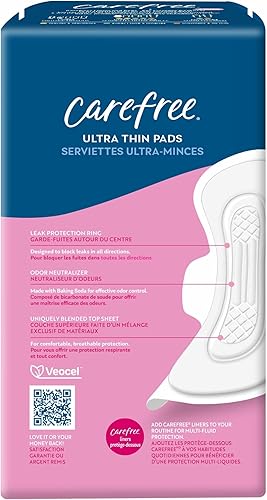 Miniatura 2 de Carefree Almohadillas ultra finas para mujer, almohadillas regulares con alas, 28 unidades  Carefree Pads, cuidado femenino, almohadillas de período