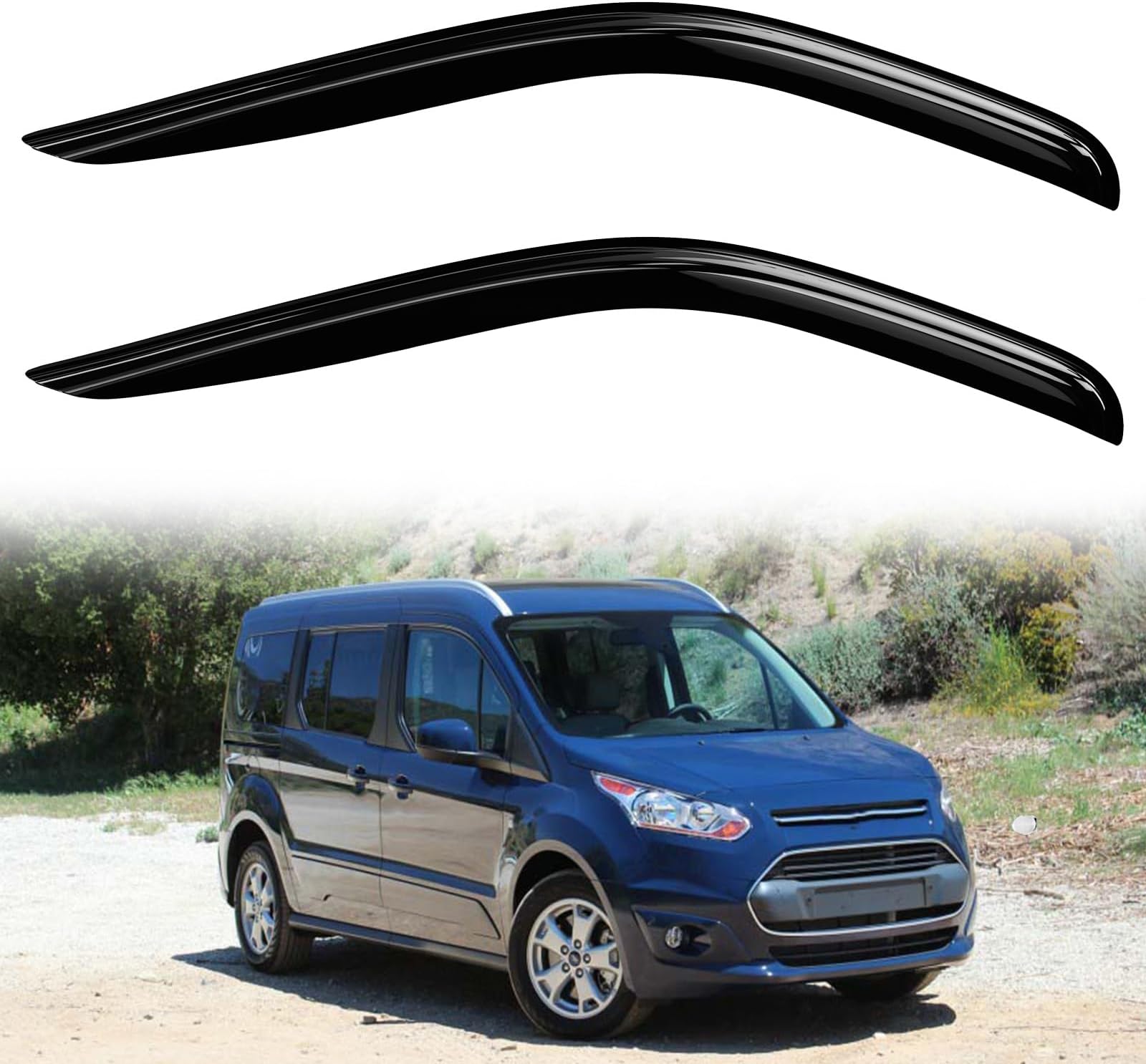 Window Deflector for Ford 2014-2024 Transit 2015 2016 2017 2018 2019 2020 2021 2022 2023 Noise Reduction Window Deflector Window Visors rain Guards