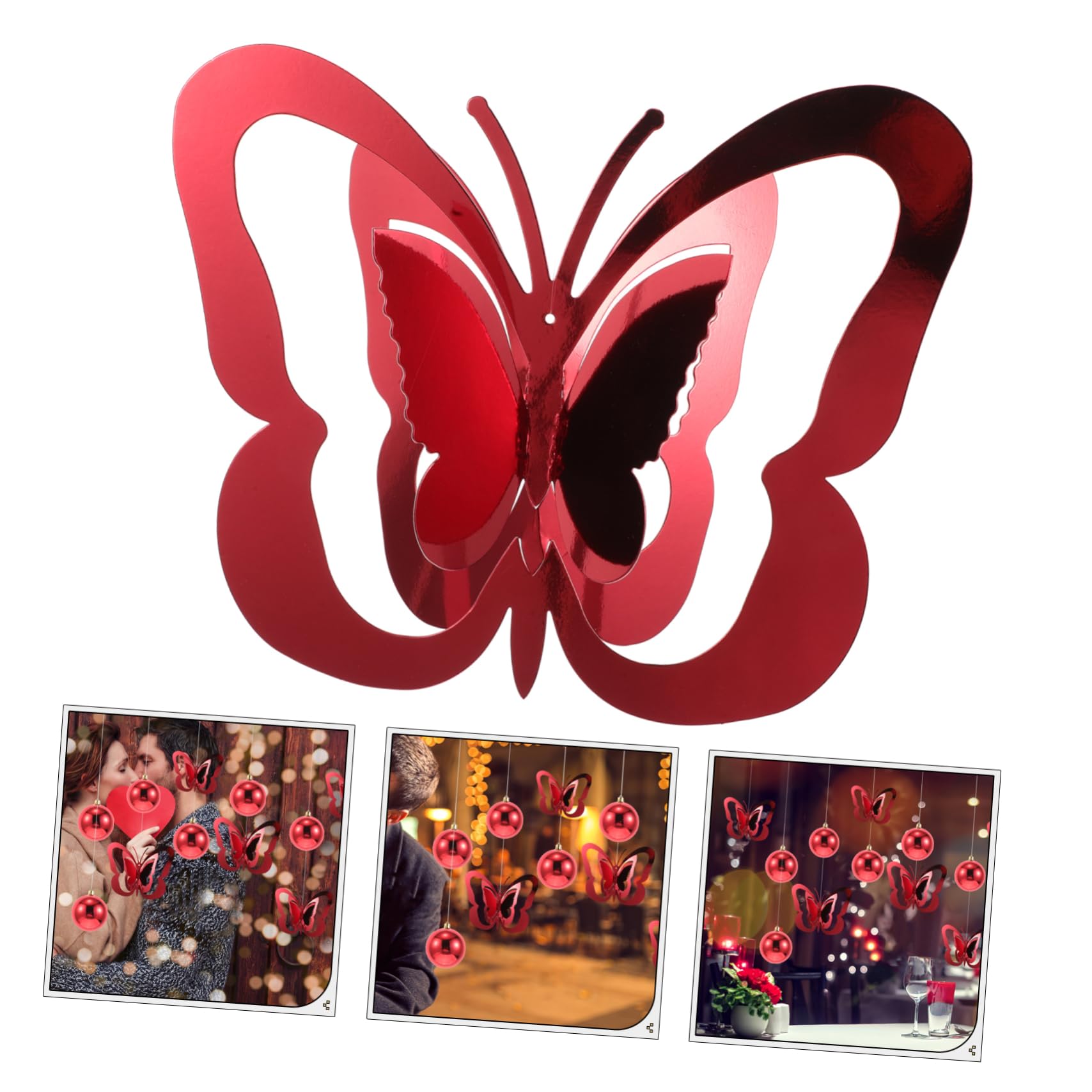 VALICLUD Palline di Farfalle Sospese Decorative Ghirlande di Farfalle Primaverili Decorazioni da Soffitto Pendenze Forma di Farfalla per Arredamento Realizzate in Buona Plastica e Carta