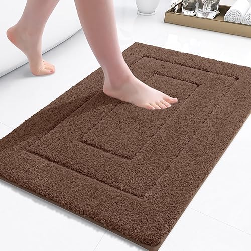 Miniatura 229 de Buganda Alfombras de baño, 24" x 16", Alfombras de baño de microfibra suaves y absorbentes, Alfombra de ducha esponjosa antideslizante, Alfombras de