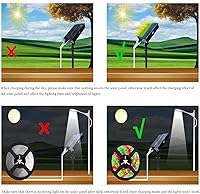 Vista 8 de UT - Tira de luces LED solares para exteriores, 16.4 pies, 280 luces LED, funciona con energía solar, tira LED que cambia de color con 8 modos