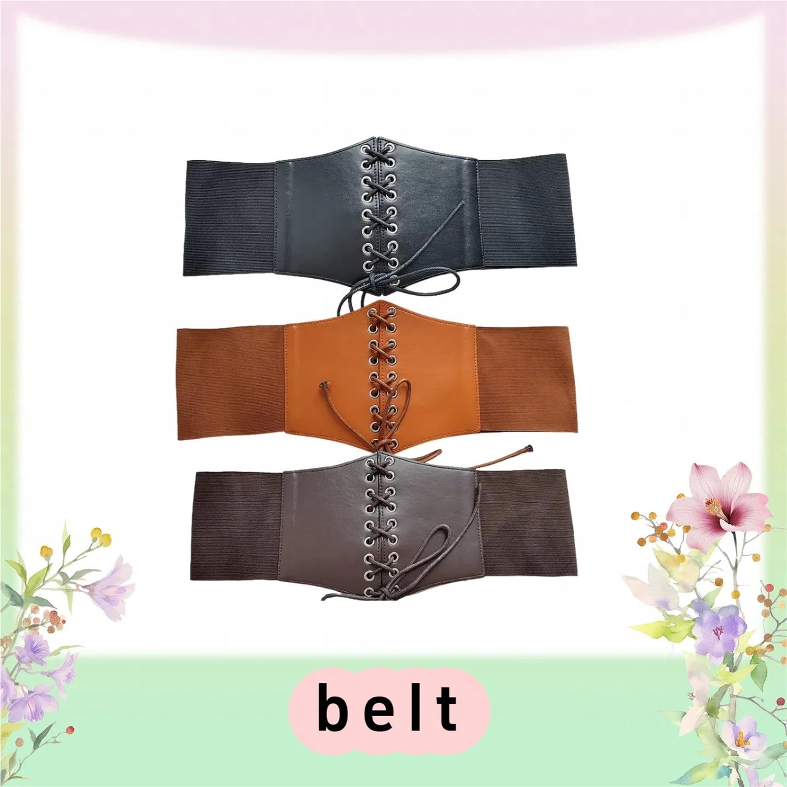 Ceinture large en cuir élastique for femme, idéale for les robes, le quotidien, sorties décontractées et tenues assorties Pour Femmes