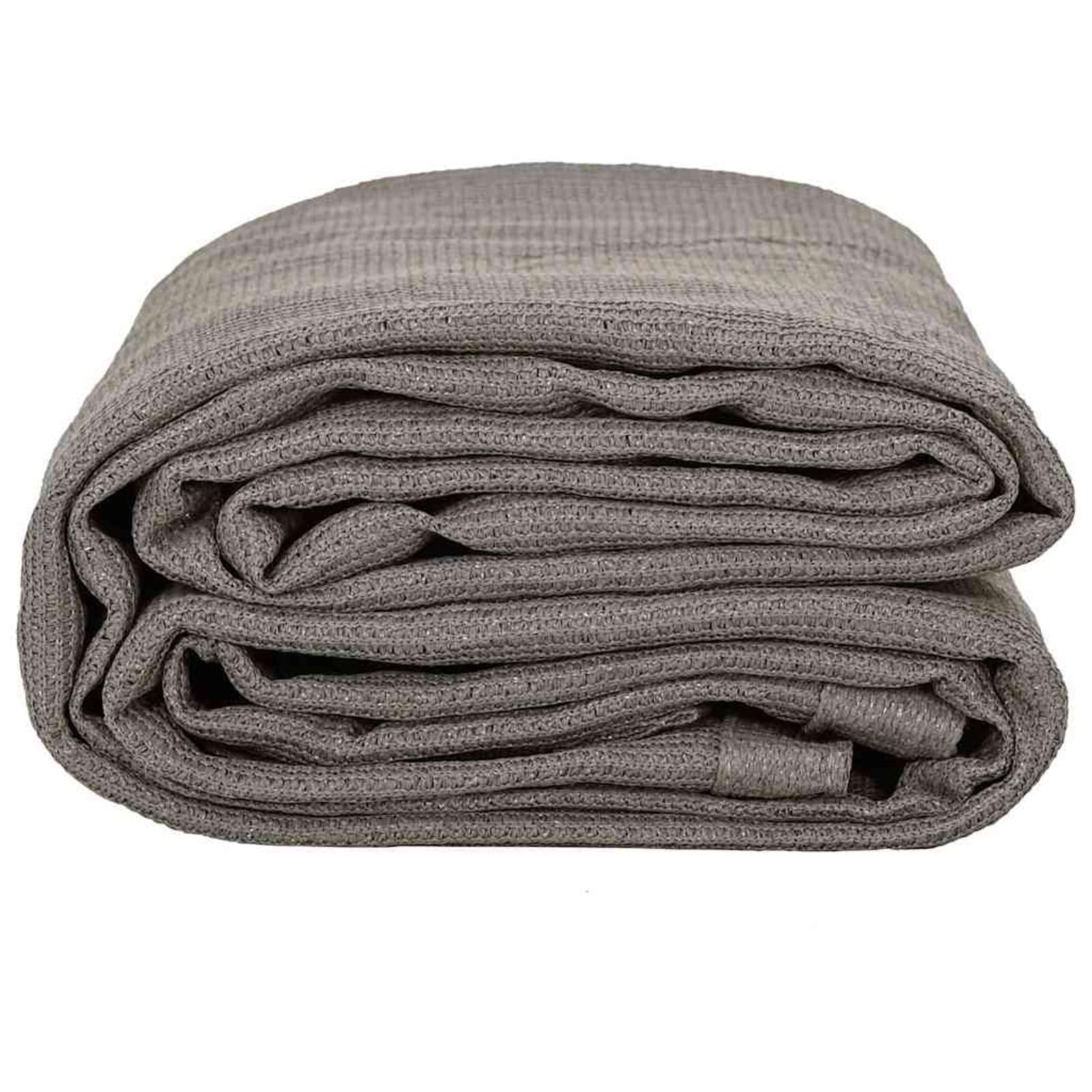 Gecheer Zeltabdeckblatt Hellgrau Polyester 400 x 600 cm Tragbar Zelteppich Zeltdeckel Picknickdecke Wohnwagen Balkon Outdoor