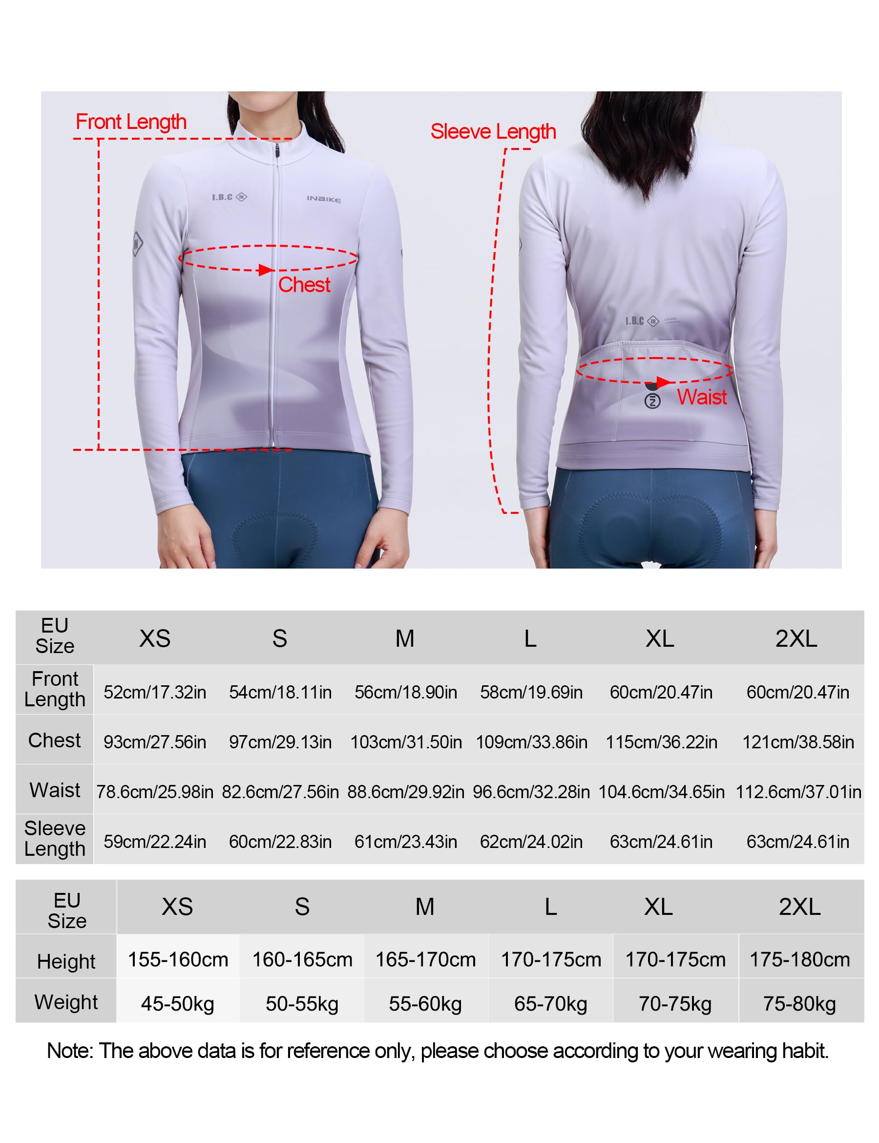INBIKE Maglia Ciclismo Donna Invernale Giacca Ciclismo in Pile Giacca Bici Donna Antivento Termico Aderente per MTB Bici Running