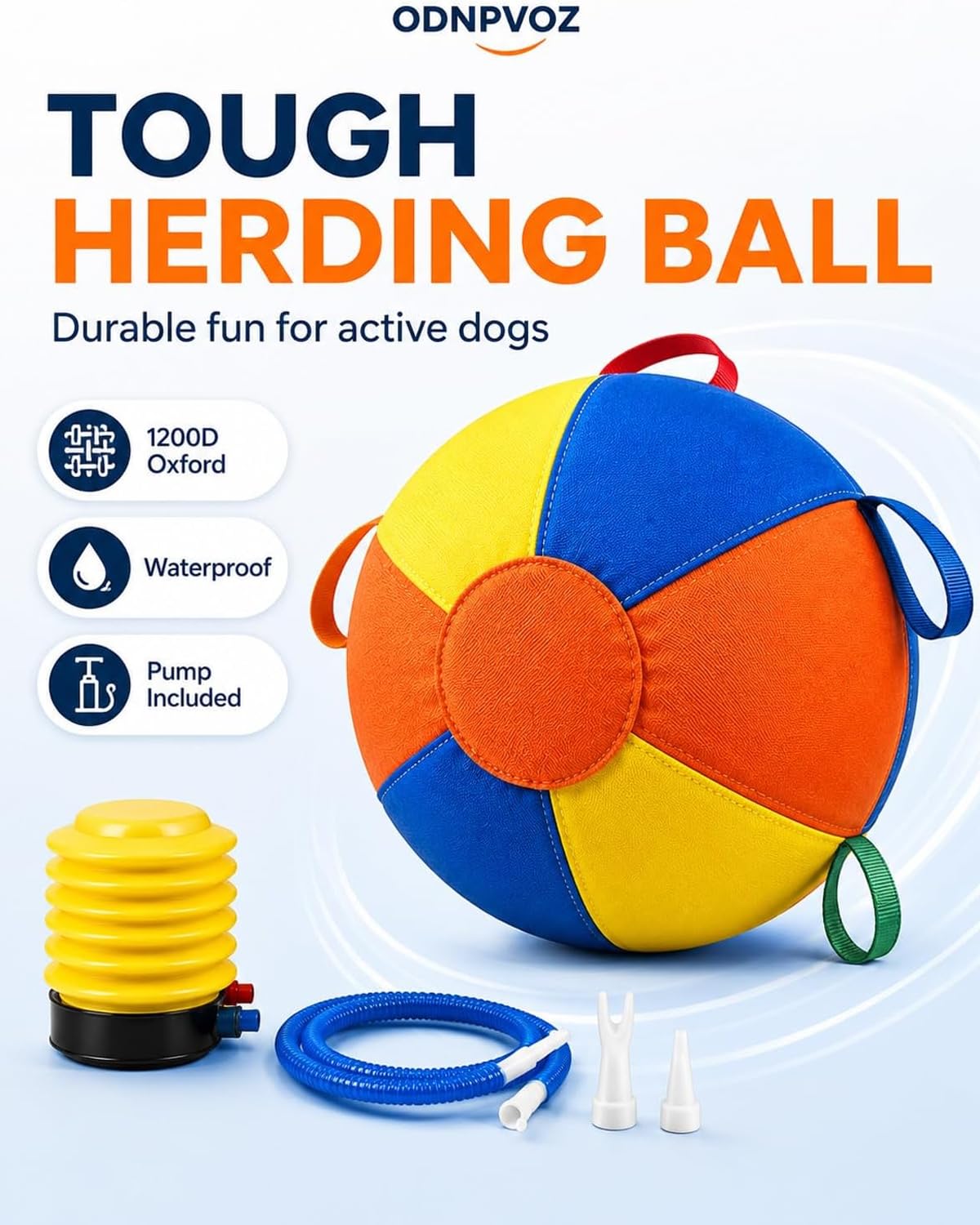 25,4 cm / 45,7 cm / 55,9 cm Herding Ball Beruhigender Jumbo Langlebig Reißfest Aufblasbares Hundespielzeug Heavy Duty Griff Abdeckung Pumpe Outdoor Spielen Übung Training Große Rassen Border Collie