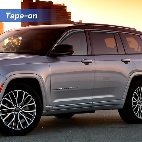 Vista 105 de Viseras de ventana in-Channel, protectores contra la lluvia para 2011-2023 Dodge Charger, visores de ventilación de ventana con deflectores