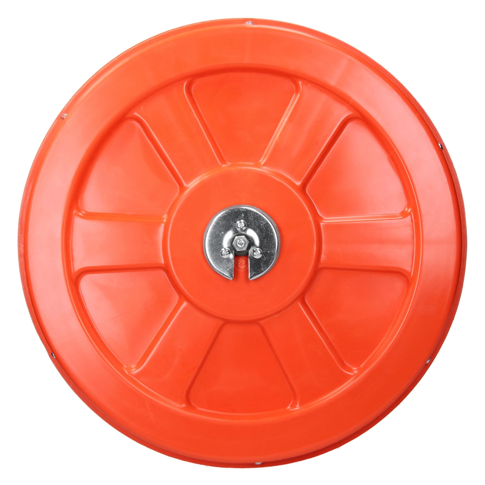 ECD Germany Espejo de Tráfico Ø 60 cm con Soporte Giratorio Rojo Irrompible Retrovisor de Seguridad para Interior Garaje Reflejo de Vigilancia Panorámico Espejo Convexo Facilita Entrada y Salida