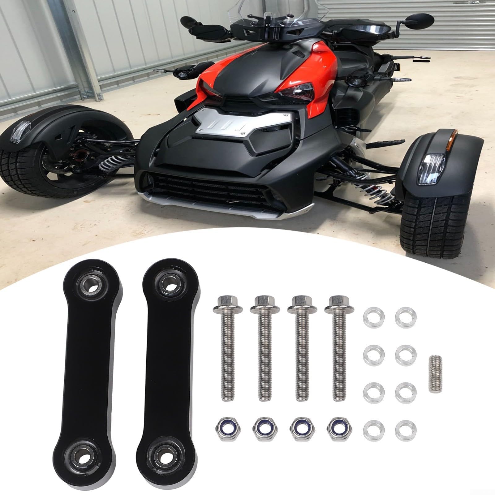 Sway Bar End Links für Can Am Ryker 2019 2024, Hergestellt aus robuster Aluminiumlegierung, zuverlässig und (Schwarz)