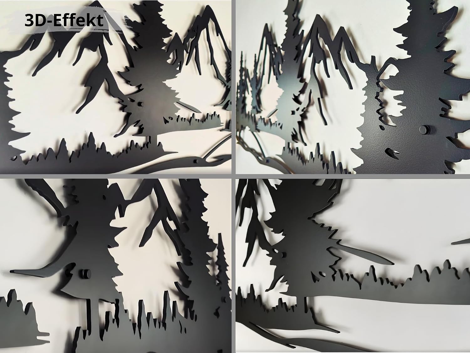 Vailla Mountain Art Large Mountains Wall Decor Wood Wall Art 66.9" x 26.8" image 4