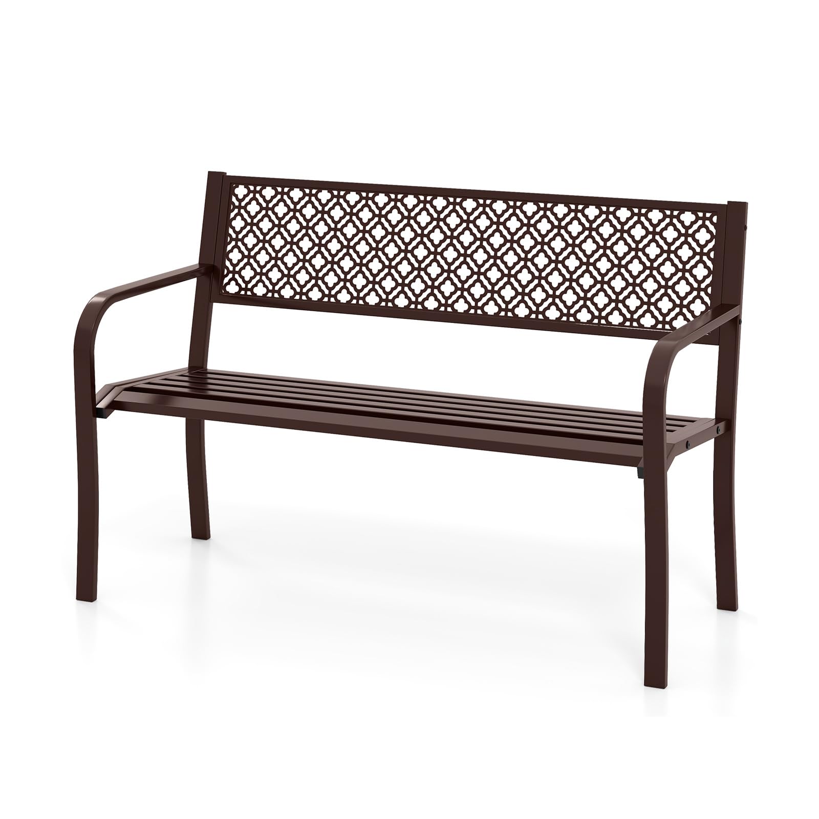 Panchina Da Giardino In Metallo Sun-Ray Lone Star 127 Cm - Stile Classico Da Parco, Resistente Agli Agenti Atmosferici, Colore Nero Con Bronzo Spazzolato - 3