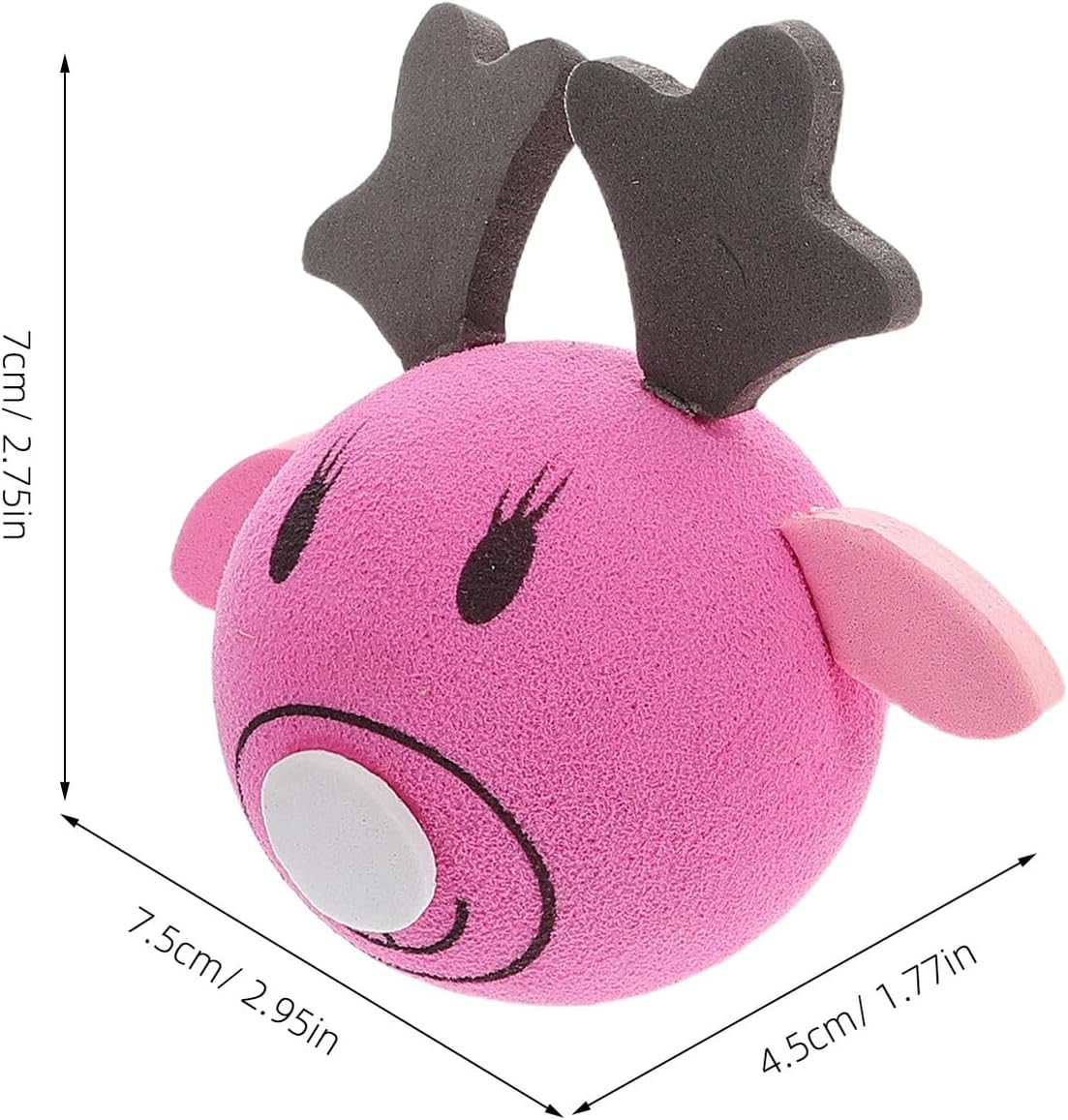 2pcs Pink Elk EVA Car Antenna Balls Vehicle Exterior Accessories Soft Resilient Animal Antenna Toppers Unique Decorative Ornaments for Cars