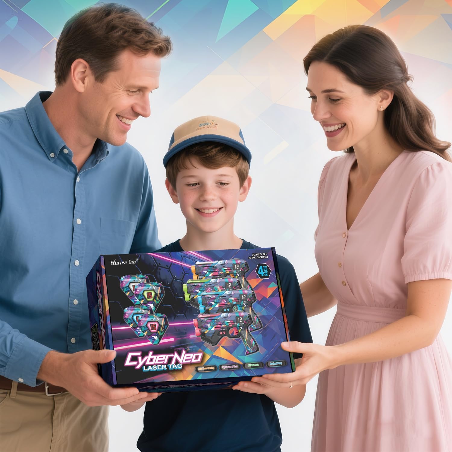 Laser Tag Guns Set of 4, Lazer Tag Game for Kids, Teens & Adults,Fun Outdoor Teenage Game & Activities, Gift for Teenage Ages 8 9 10 11 12+Year Old Boy & Girls