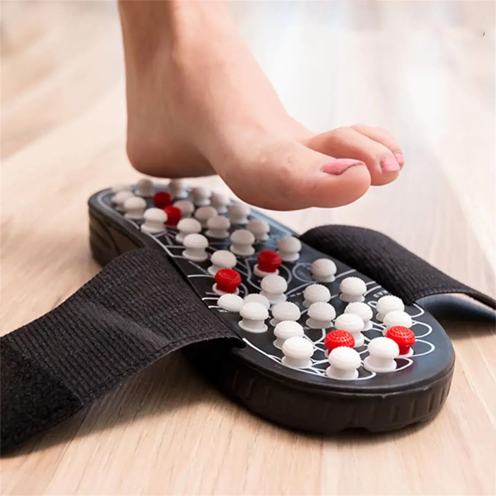 physioknee ZenFeet Das Original Reflexzonenmassage für Zuhause Fußmassage Hausschuhe Entspannung und Stressreduktion mit Shiatsu Fußmassage