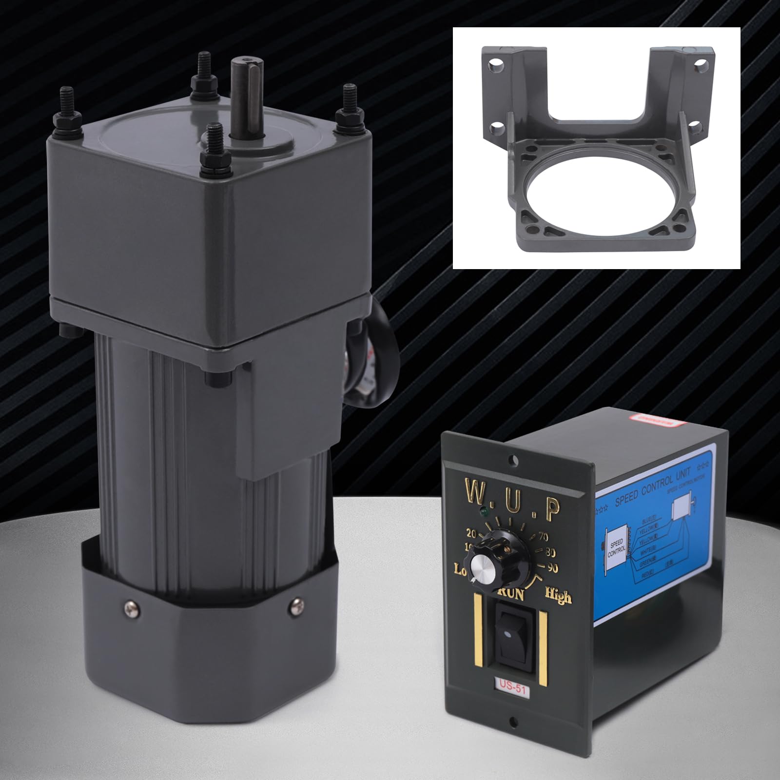 Motore elettrico AC 220 V, 90 W, motore elettrico, motore compatto, velocità di rotazione regolabile, alta potenza, dimensioni compatte