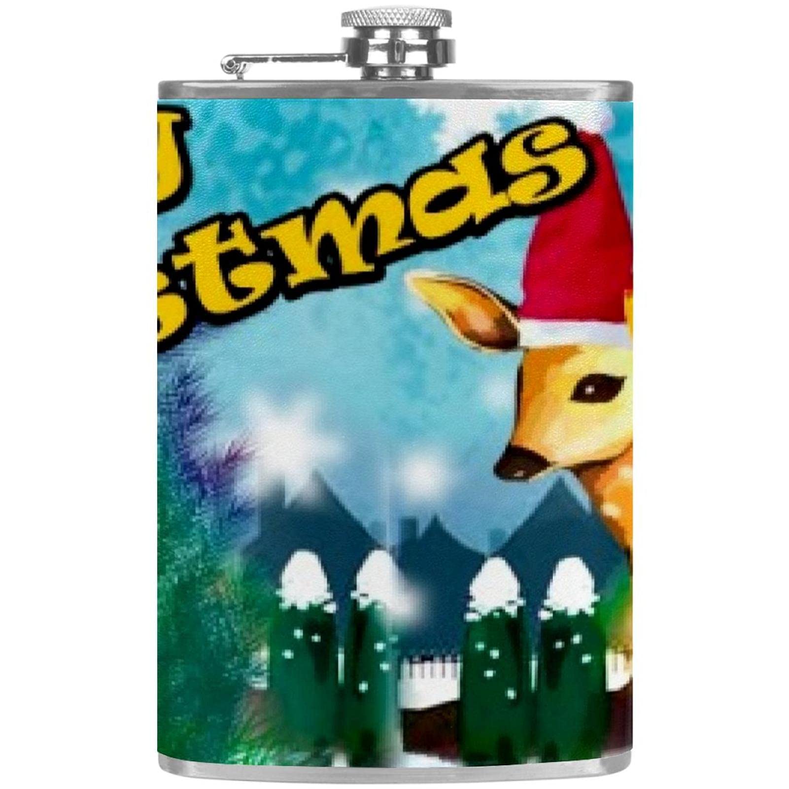 Flasque pour liqueur de camping et barbecue de Noël extérieur bleu