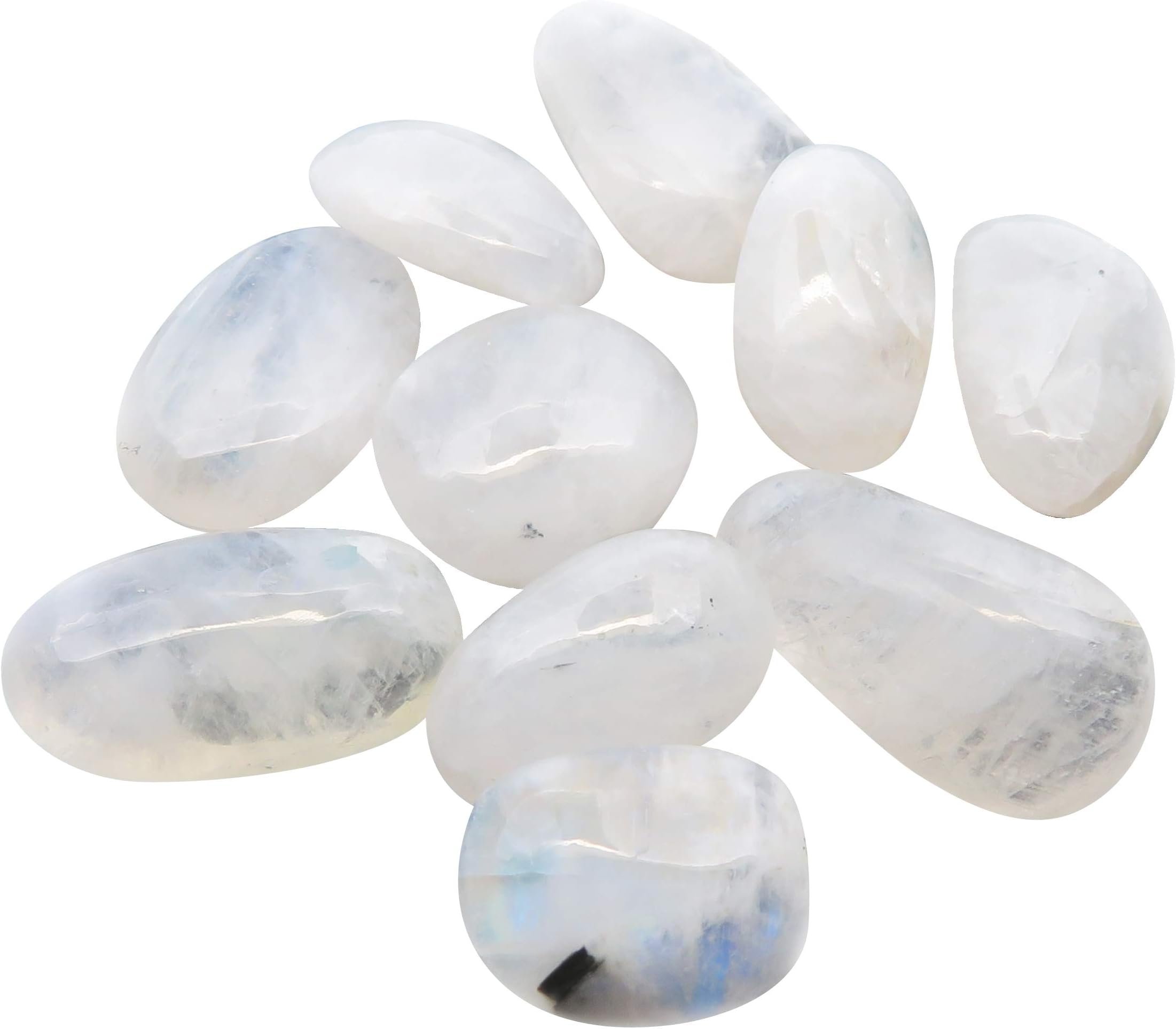 AngelleesaTen Small Rainbow Moonstone Tumbled Gemstones