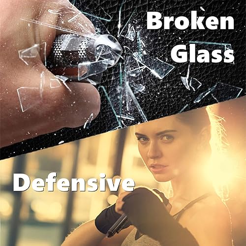 Miniatura 4 de Bolígrafo táctico militar de acero de tungsteno, paquete de 3 unidades de defensa personal de emergencia con 12 repuestos negros para escribir,