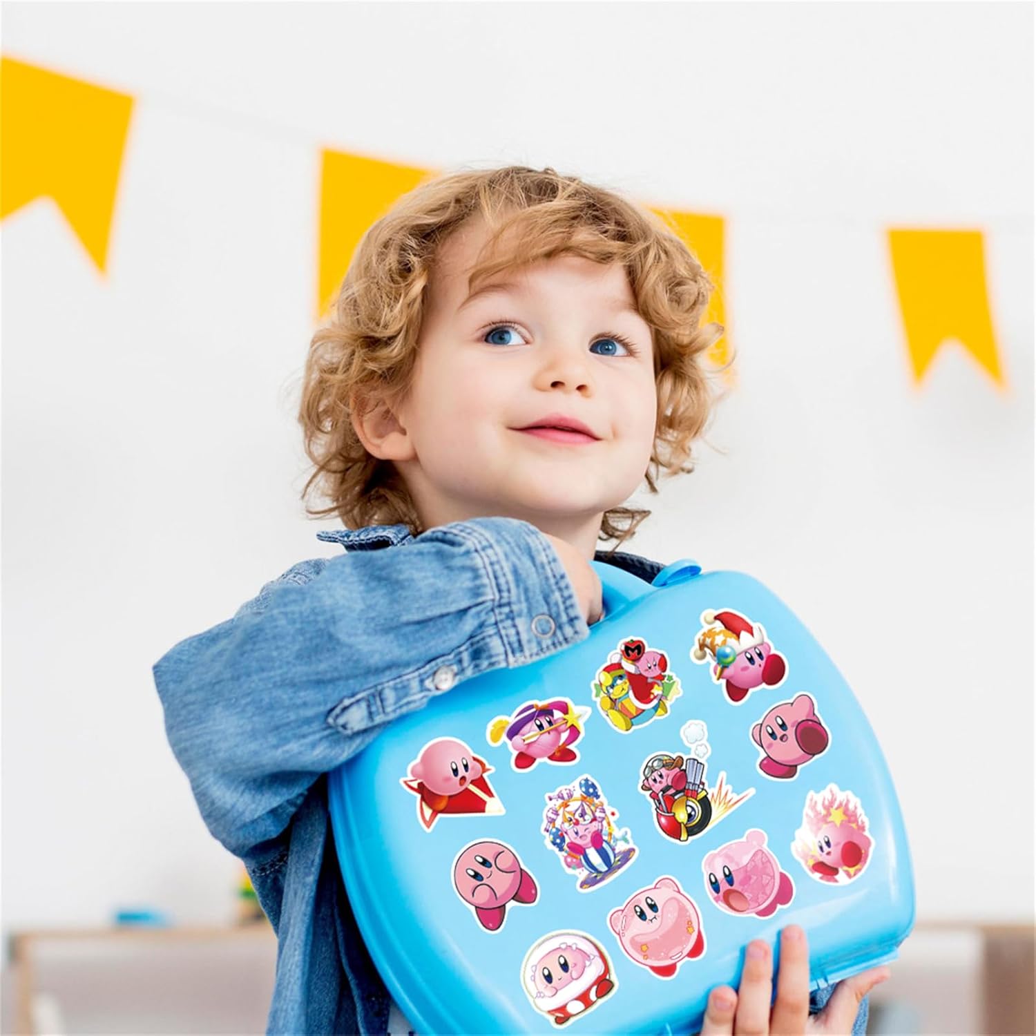 100PCS Cute Cartoon Kirby Stickers Kawaii Game StickersLaptop Waterproof Car Bicycle Suitcase Computer Water Bottle Mobile Phone Sticker Water Resistant Decals (KB100) - Image 3