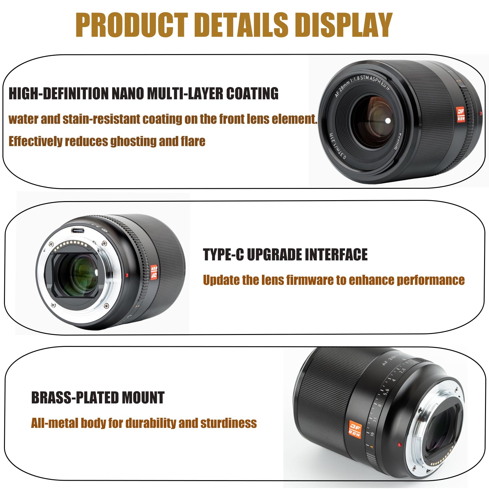 Amazon.com : VILTROX FE 50mm f1.8 for Sony E-Mount Lens 50mm f/1.8