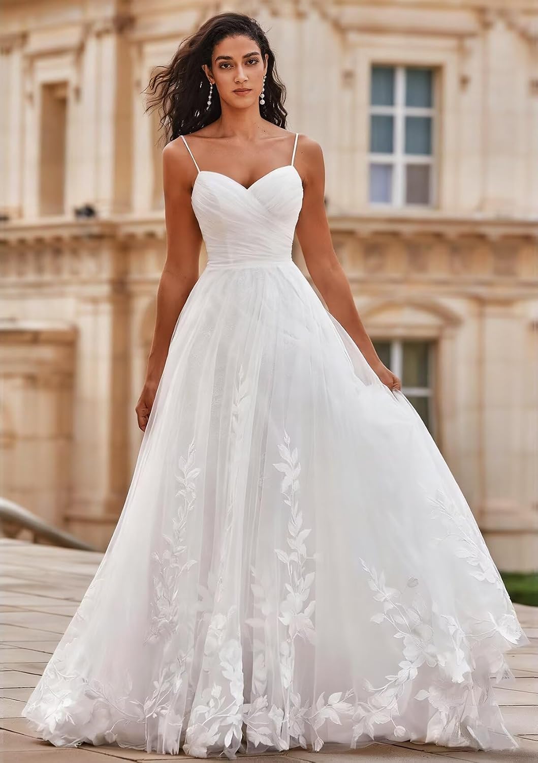 Wedding Dresses for Bride Lace Appliques A Line Mermaid Long Maxi Boho Beach Bridal Ball Gown with Train for Women 2026