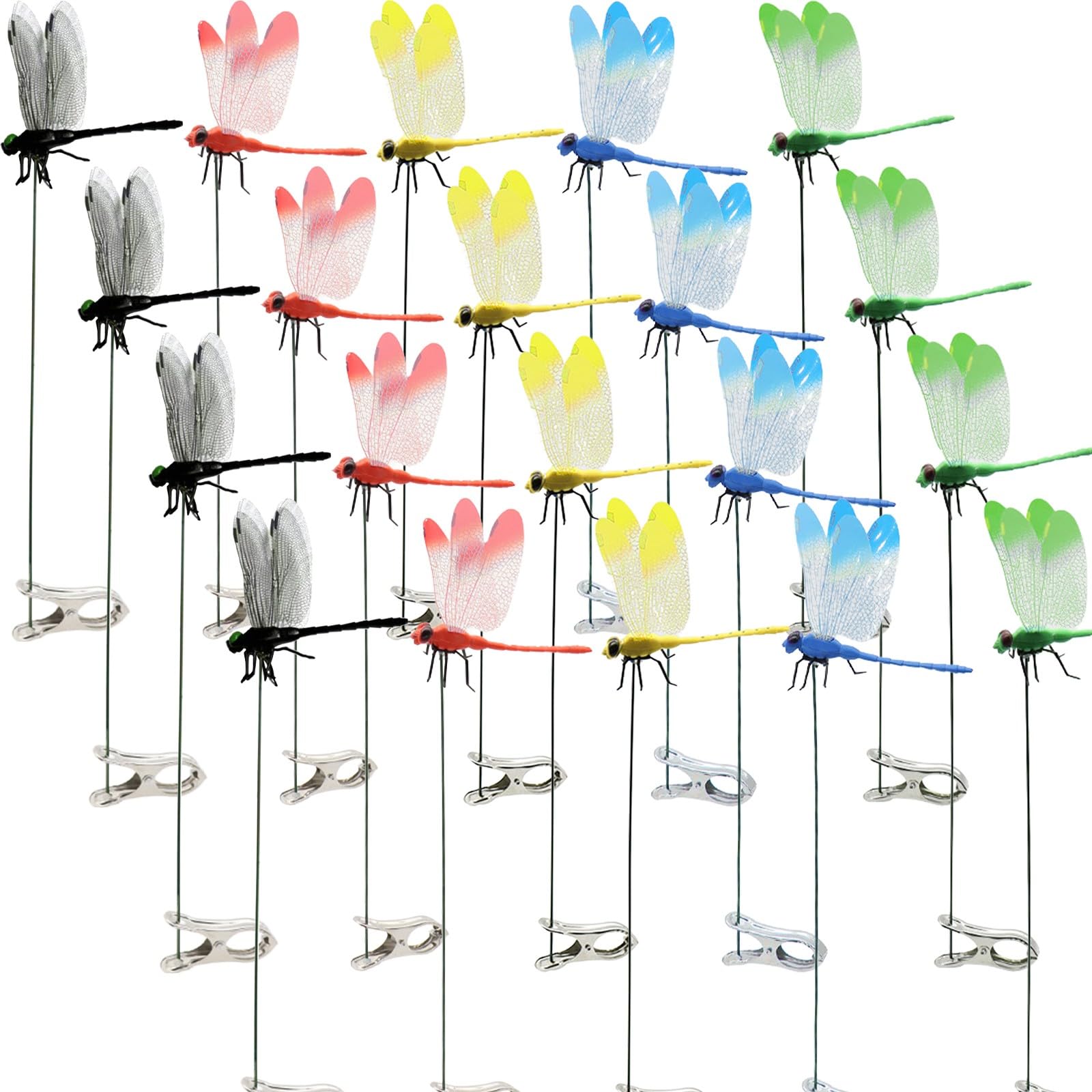 Amazon.com: 20 Pcs Dragonfly Clips Dragon Fly Hat Clip Artificial