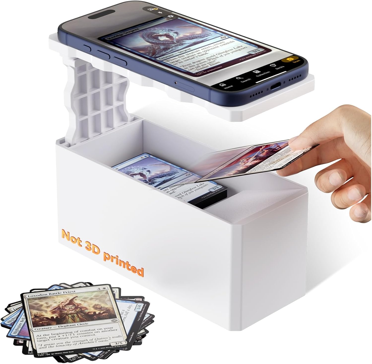 CloudValley TCG Card Scanner Stand for MTG Collector Trading Cards, 【ABS Material】Adjustable Holder for Phone Scanning,【Fast Scan & Price Check】Compatible with ManaBox APP（Non-3D Printing）