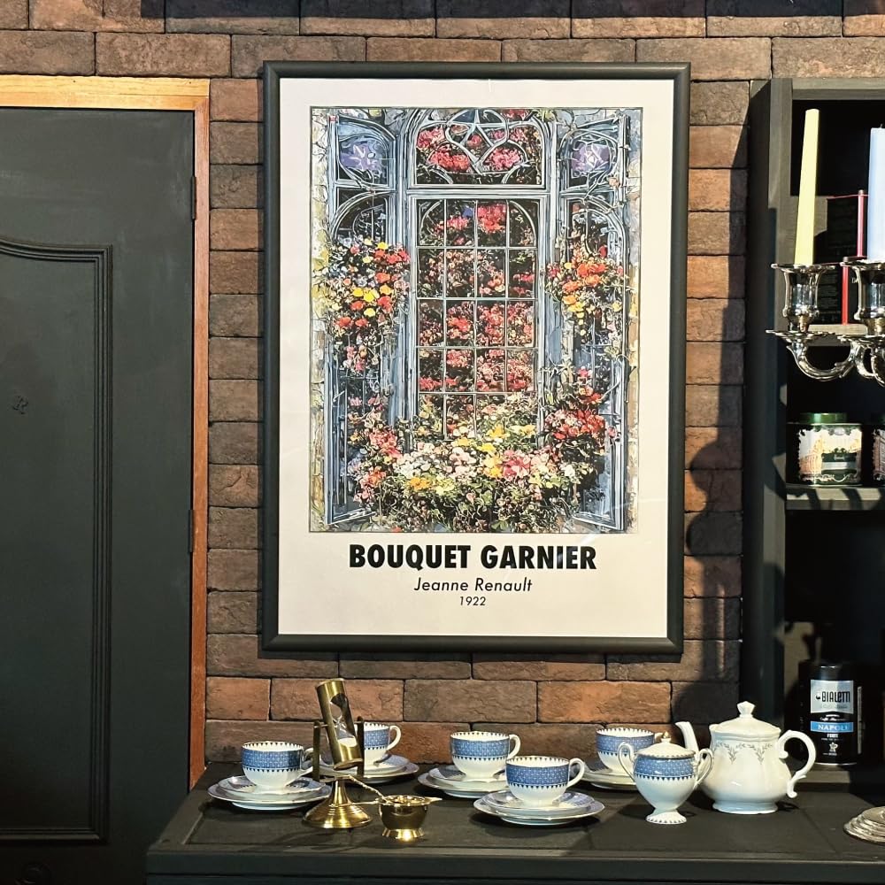 アートポスター BOUQUET GARNIER Jeanne Renault Amazon.co.jp: ポスター A1 花 フランス パリ 額入り アート